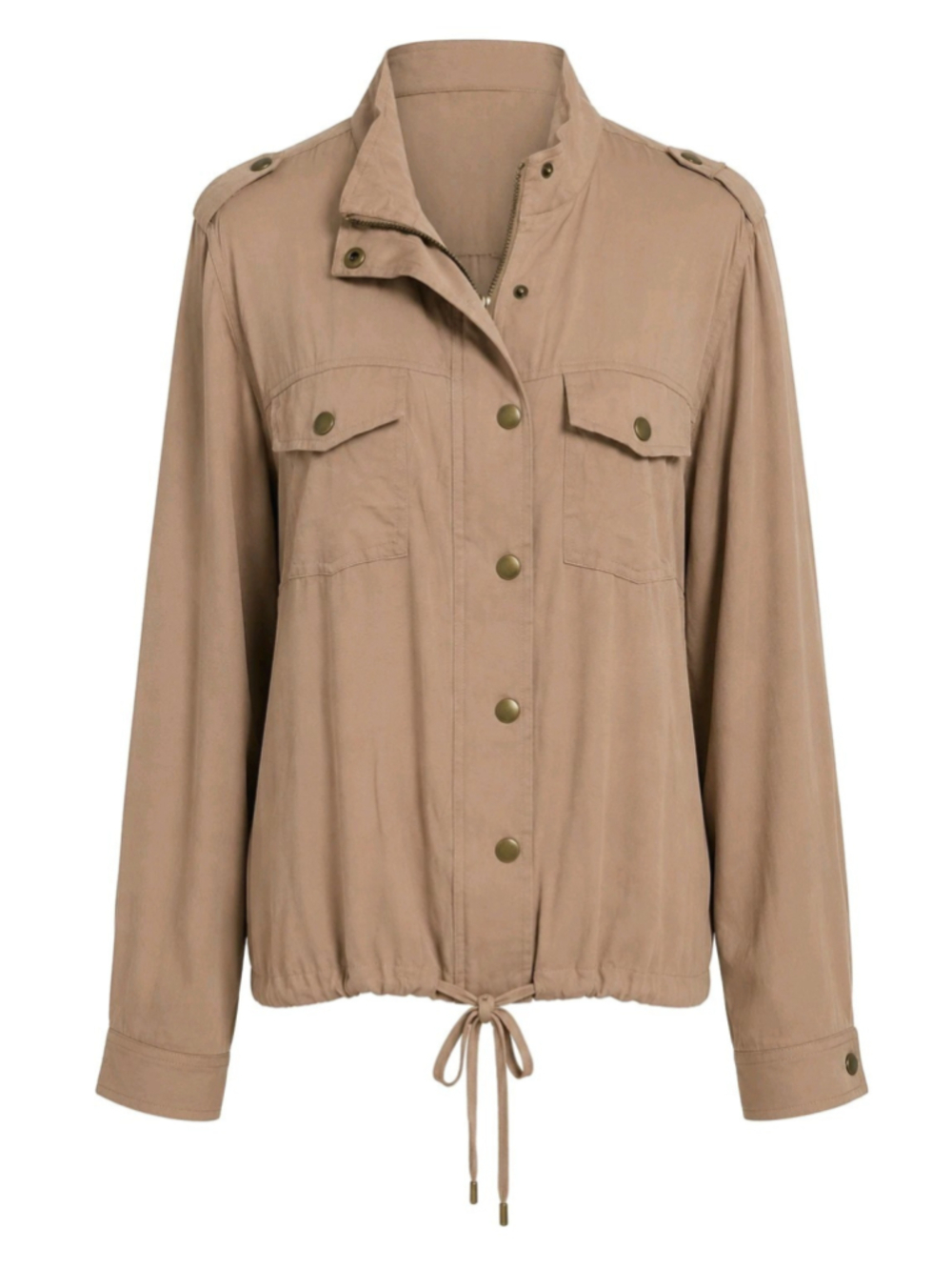 Hayden Los Angeles Utility Jacket Blush Tan Brown Lightweight Tie Waist NWT Sz M